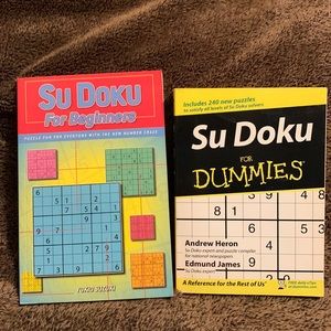 SuDoko Puzzle Books 2 Su Doko for Dummies & Su Doko for Beginners pocket size